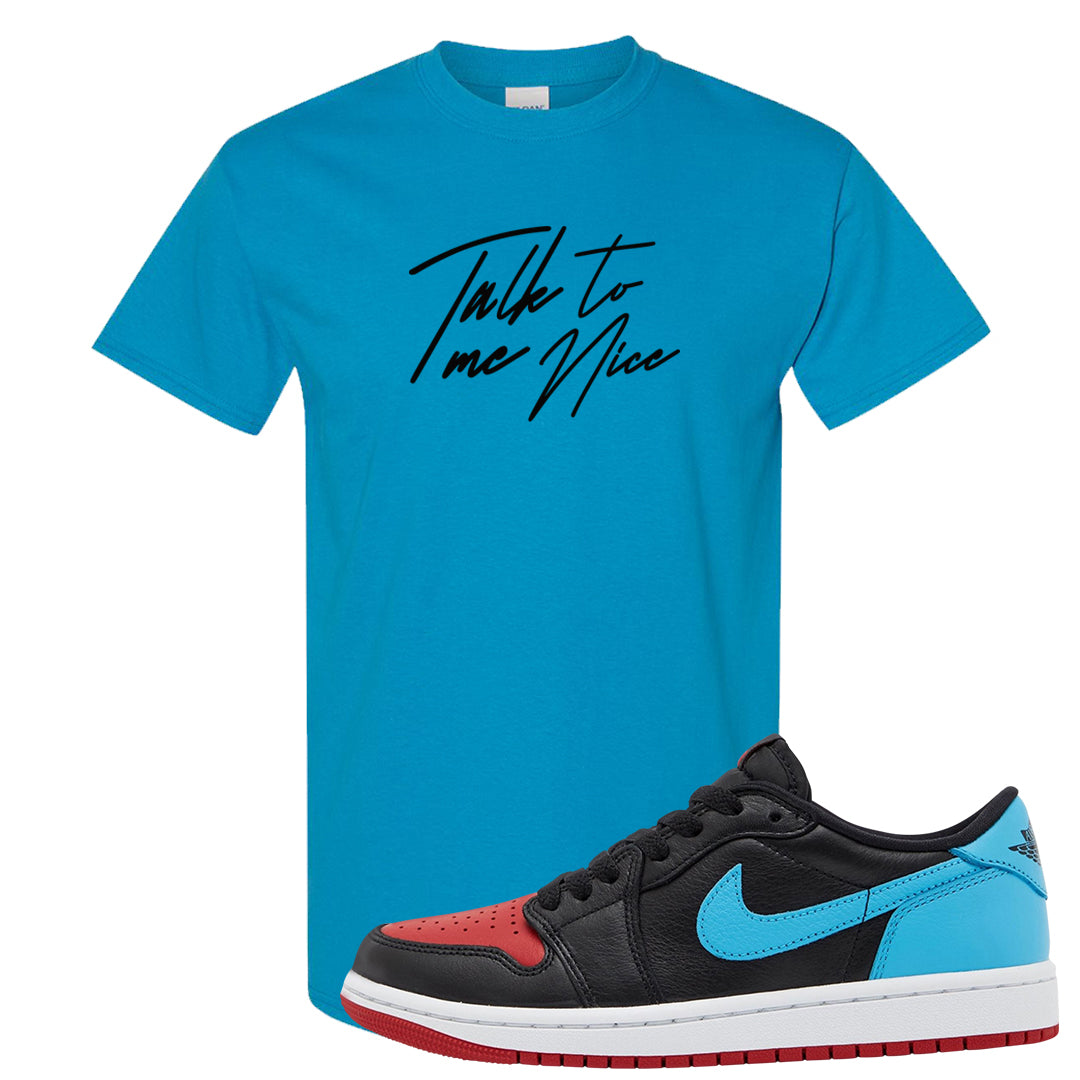 UNC to CHI Low 1s T Shirt | Talk To Me Nice, Sapphire