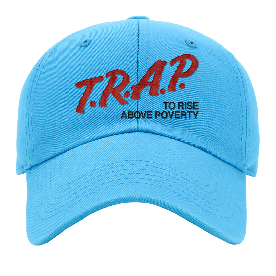 UNC to CHI Low 1s Dad Hat | Trap To Rise Above Poverty, Aqua