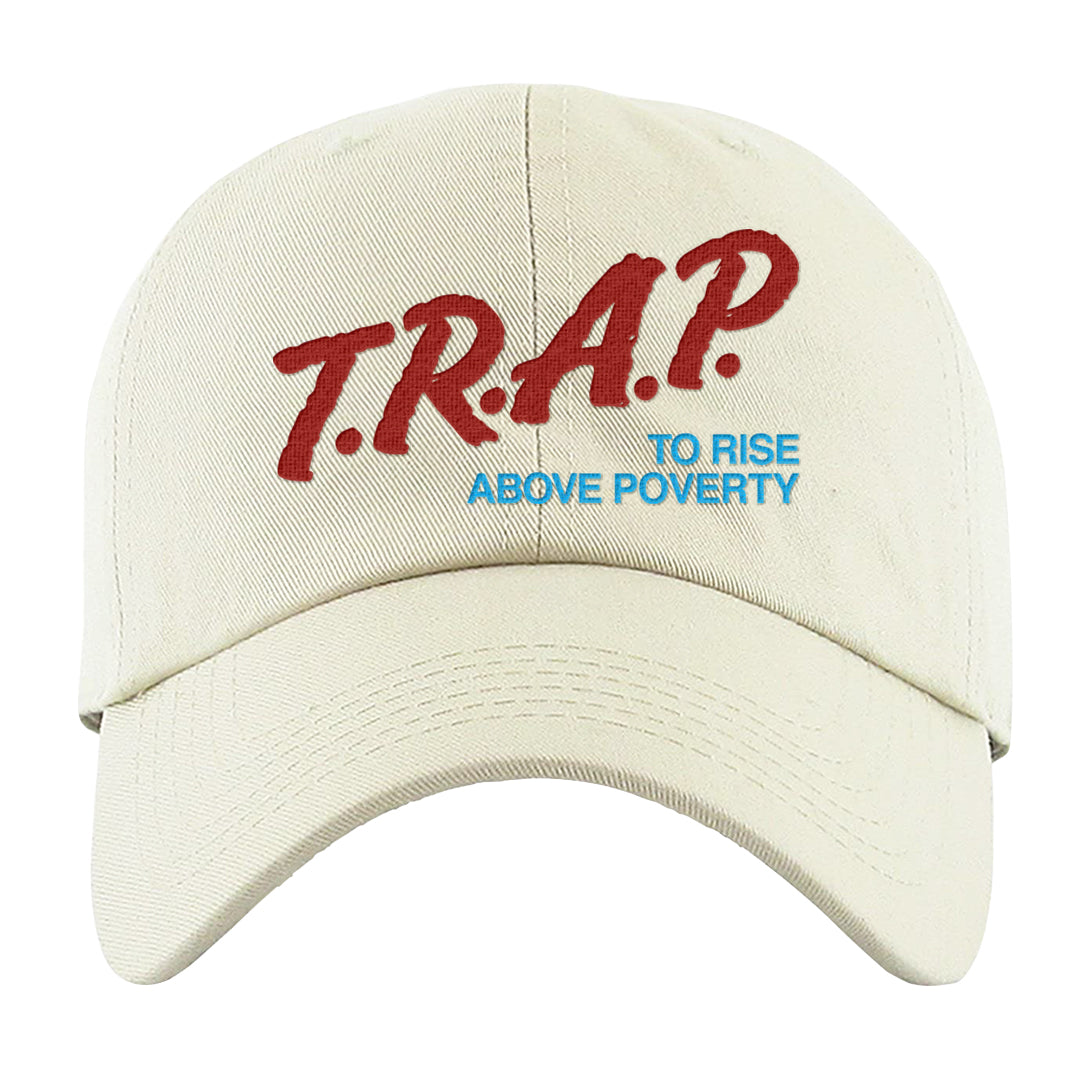 UNC to CHI Low 1s Dad Hat | Trap To Rise Above Poverty, White