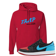 UNC to CHI Low 1s Hoodie | Trap To Rise Above Poverty, Red