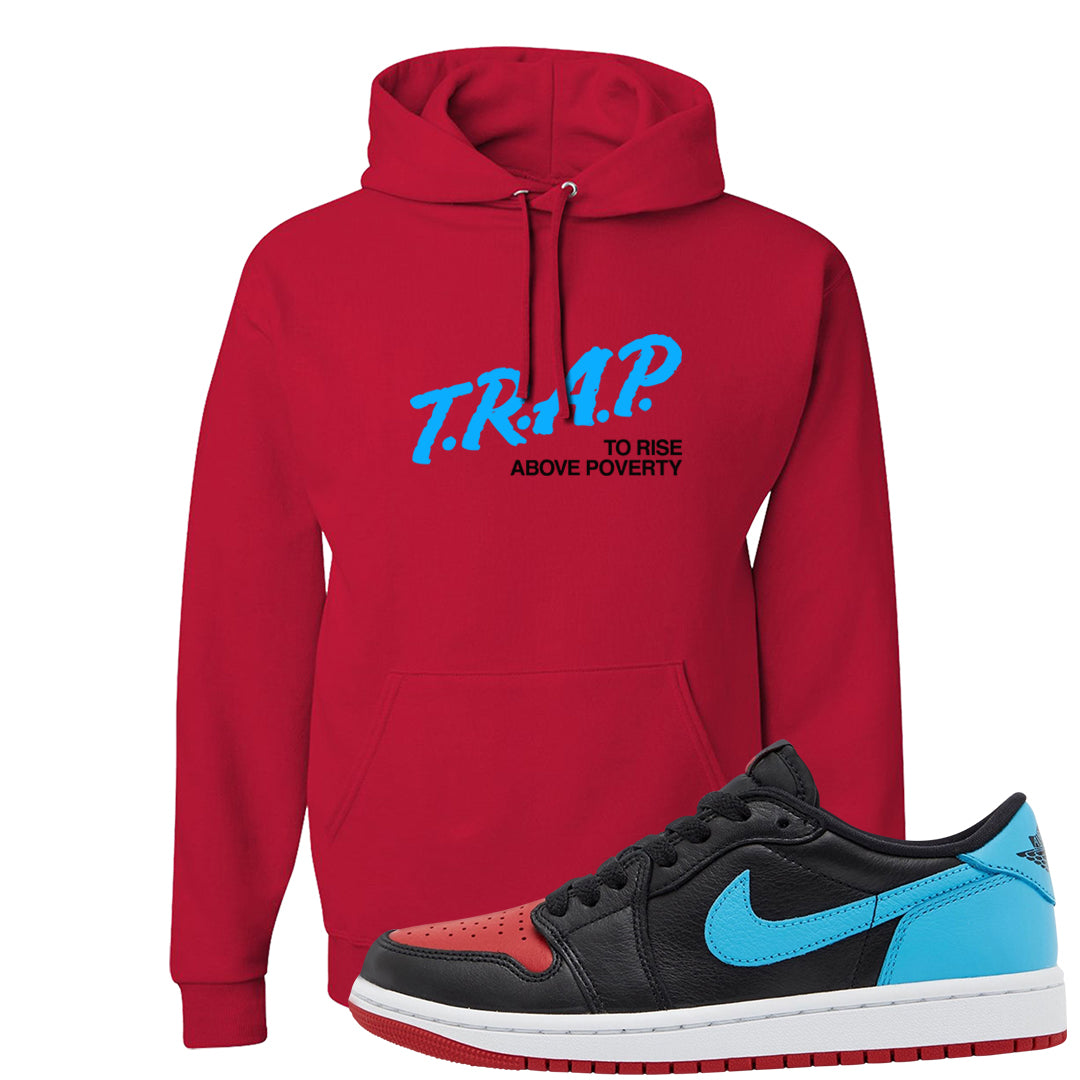 UNC to CHI Low 1s Hoodie | Trap To Rise Above Poverty, Red