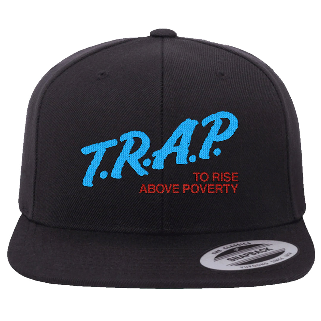 UNC to CHI Low 1s Snapback Hat | Trap To Rise Above Poverty, Black