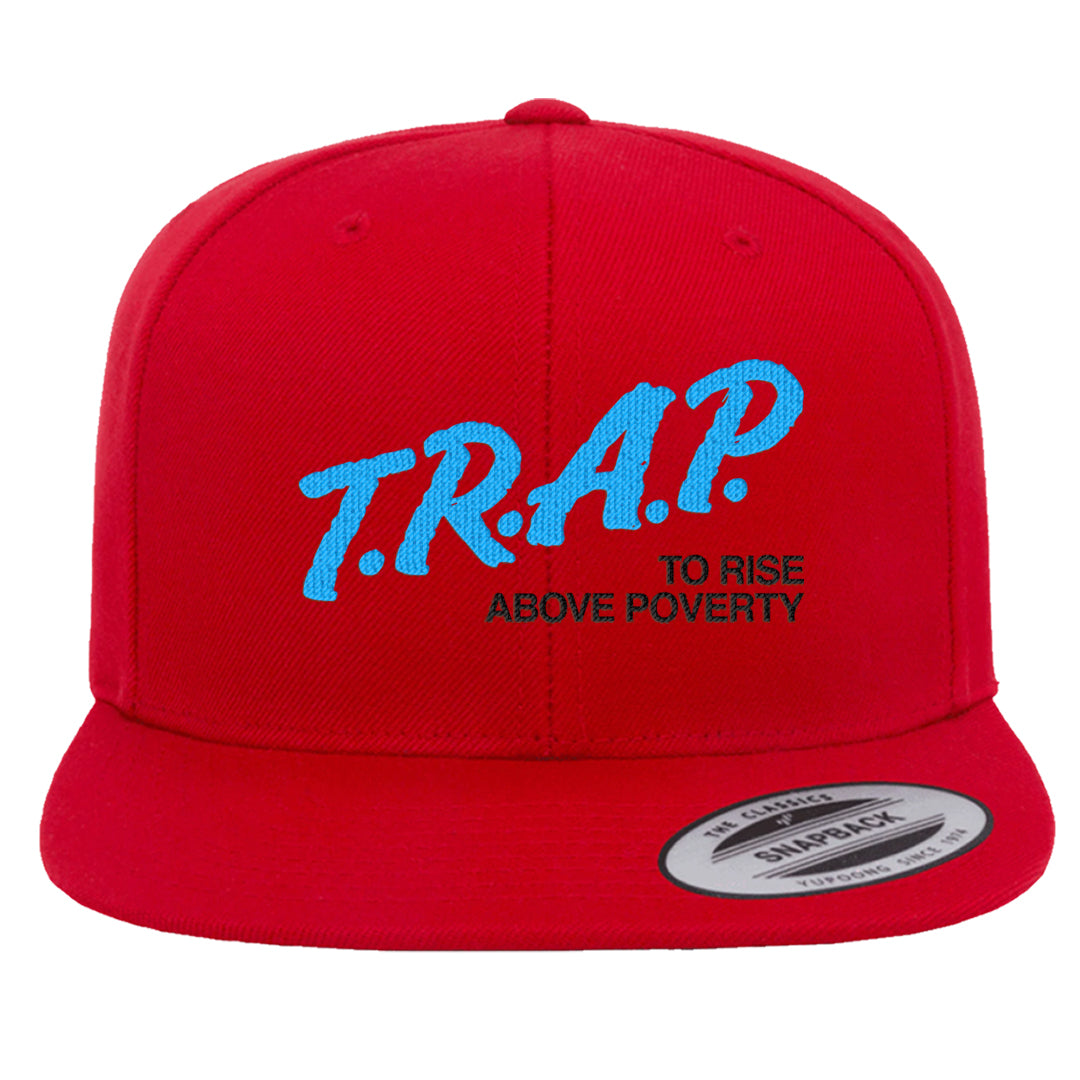 UNC to CHI Low 1s Snapback Hat | Trap To Rise Above Poverty, Red