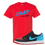 UNC to CHI Low 1s T Shirt | Trap To Rise Above Poverty, Red