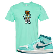 Chenille Teal Aqua Mid 1s T Shirt | Sweater Bear, Mint