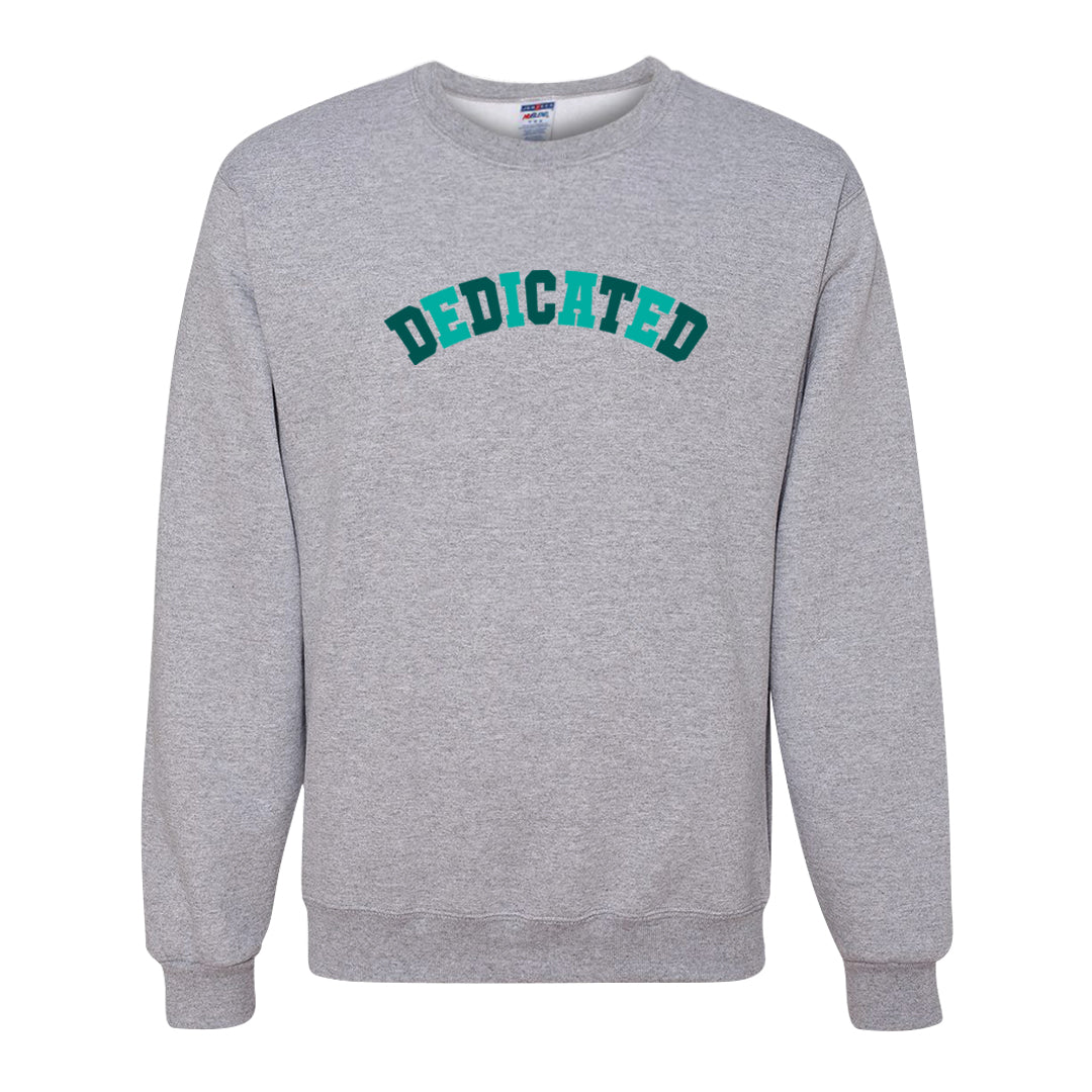 Chenille Teal Aqua Mid 1s Crewneck Sweatshirt | Dedicated, Ash