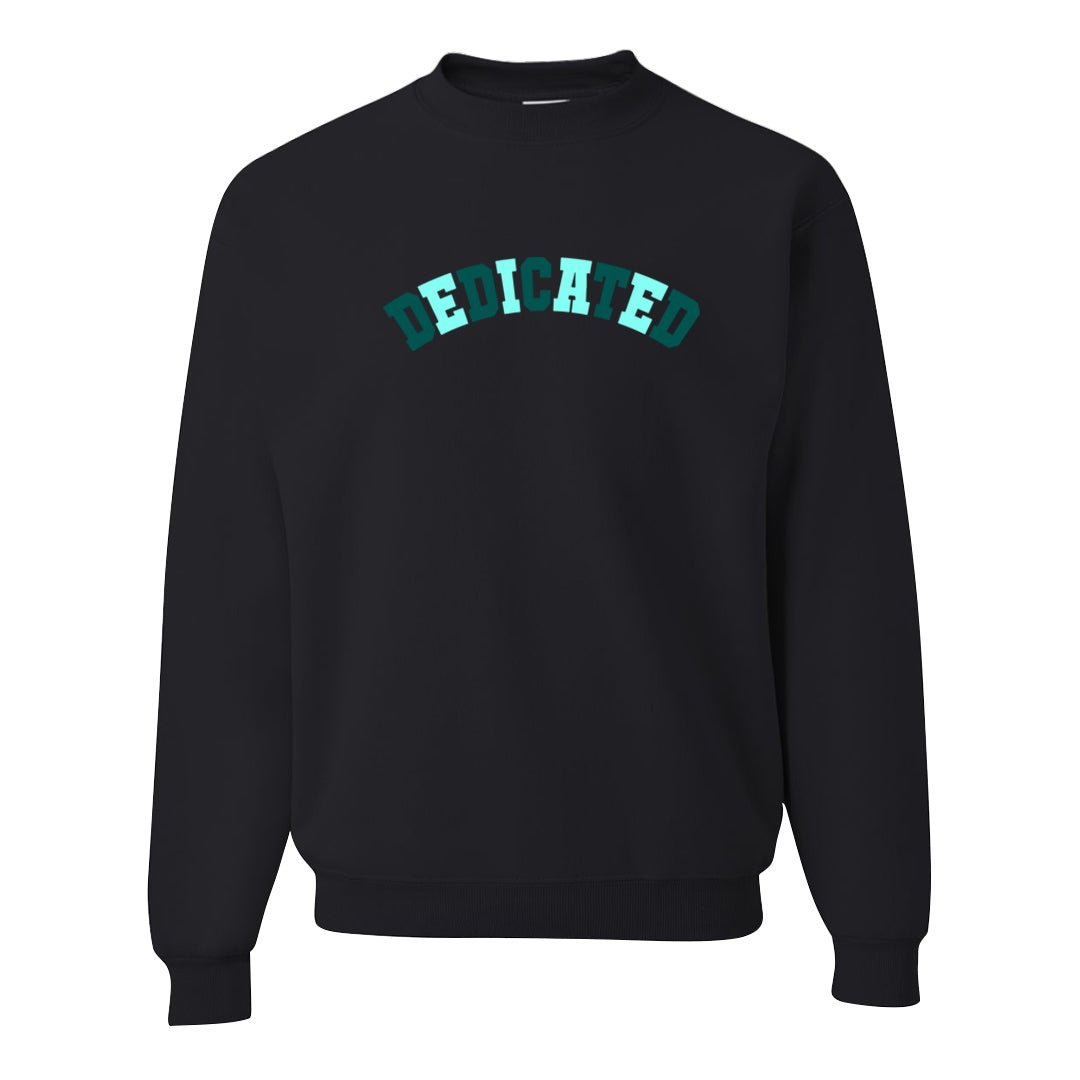 Chenille Teal Aqua Mid 1s Crewneck Sweatshirt | Dedicated, Black