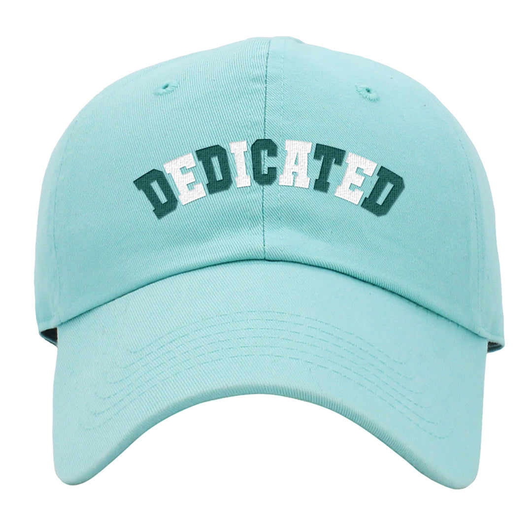 Chenille Teal Aqua Mid 1s Dad Hat | Dedicated, Mint