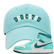 Chenille Teal Aqua Mid 1s Dad Hat | Dedicated, Mint