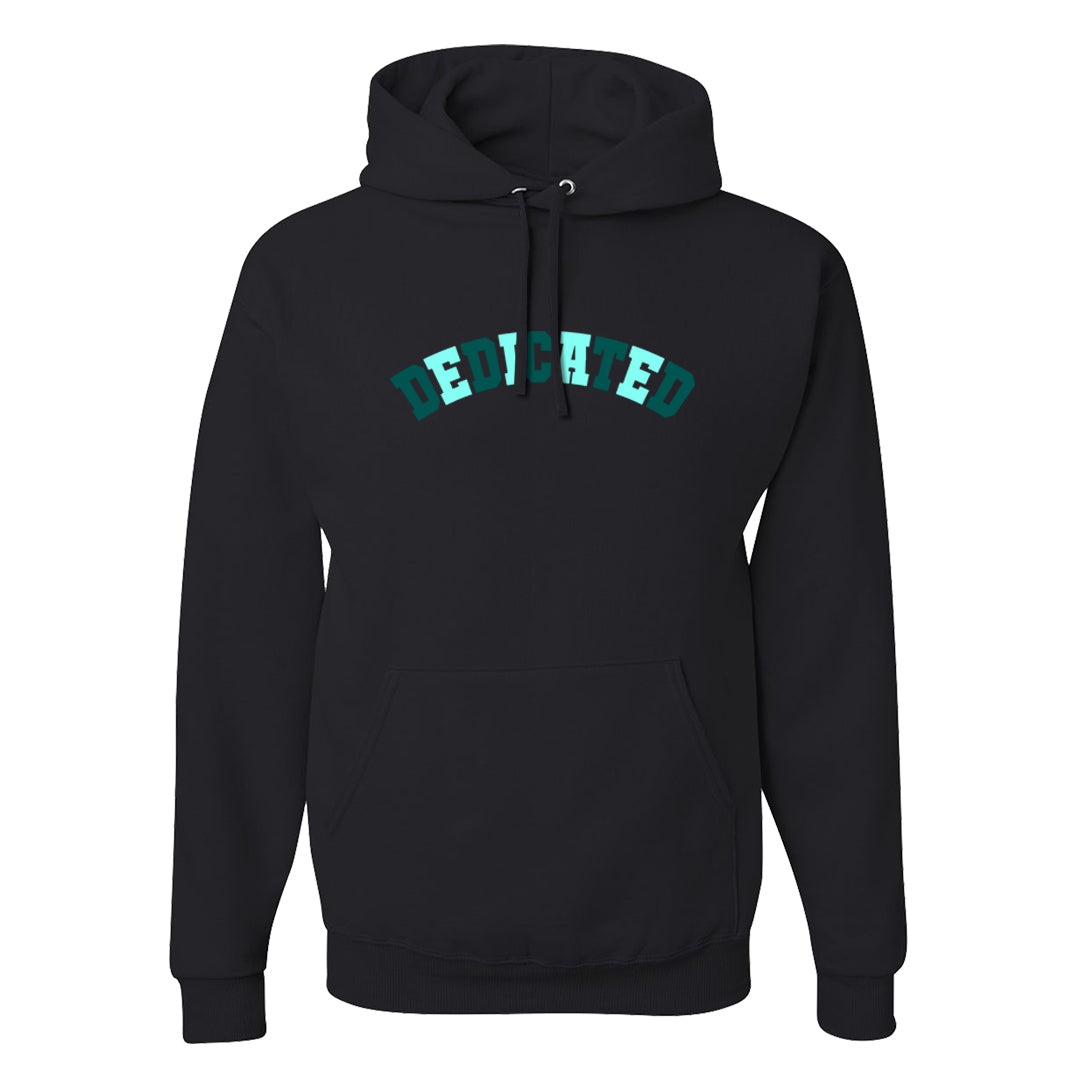 Chenille Teal Aqua Mid 1s Hoodie | Dedicated, Black