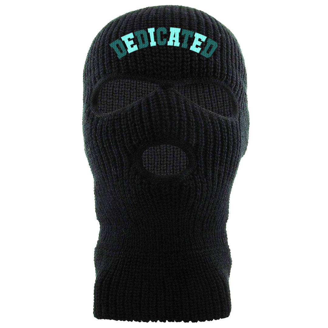 Chenille Teal Aqua Mid 1s Ski Mask | Dedicated, Black