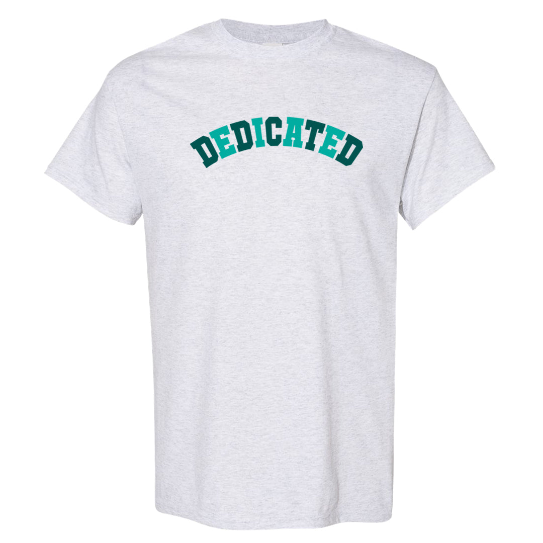 Chenille Teal Aqua Mid 1s T Shirt | Dedicated, Ash