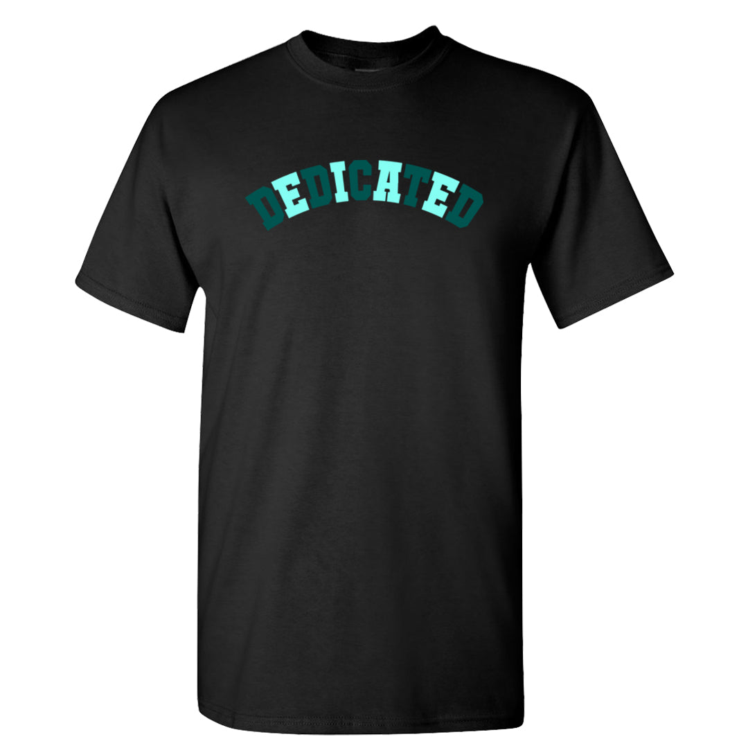 Chenille Teal Aqua Mid 1s T Shirt | Dedicated, Black