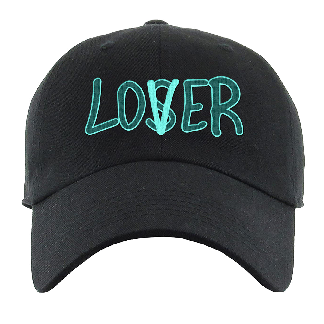 Chenille Teal Aqua Mid 1s Dad Hat | Lover, Black