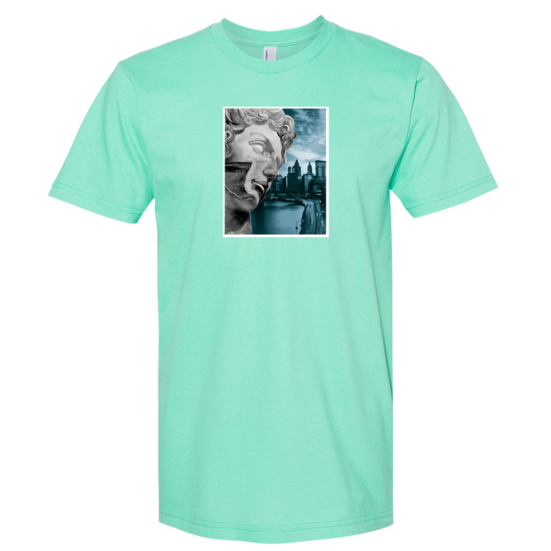 Chenille Teal Aqua Mid 1s T Shirt | Miguel, Mint