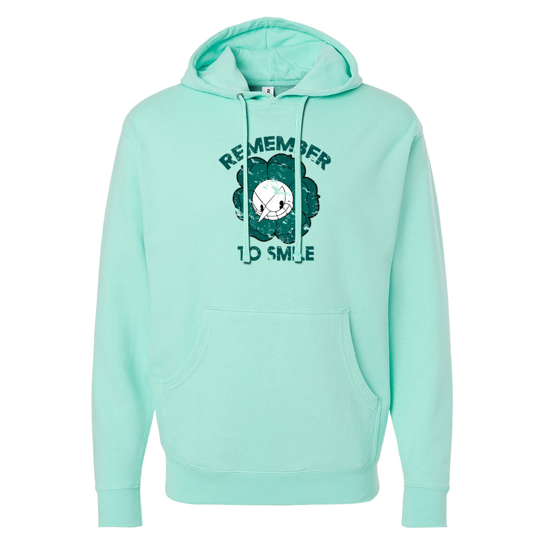 Chenille Teal Aqua Mid 1s Hoodie | Remember To Smile, Mint