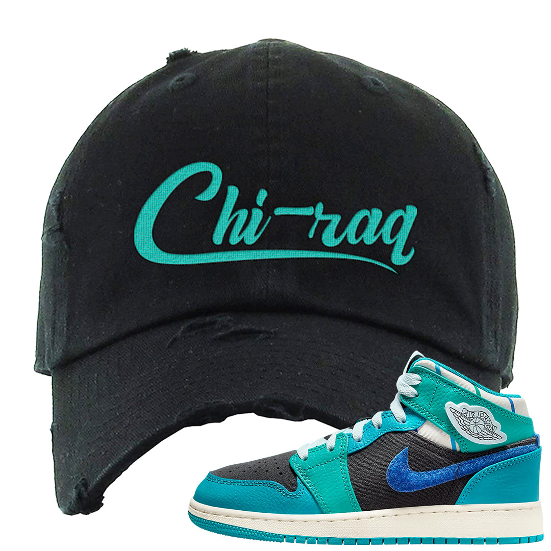 Inspired By The Greatest Mid 1s Distressed Dad Hat | Chiraq, Black