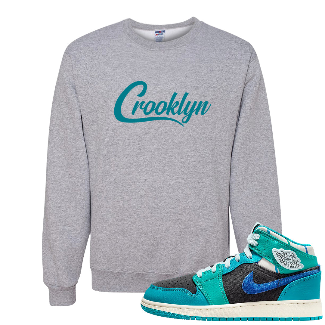 Inspired By The Greatest Mid 1s Crewneck Sweatshirt | Crooklyn, Ash