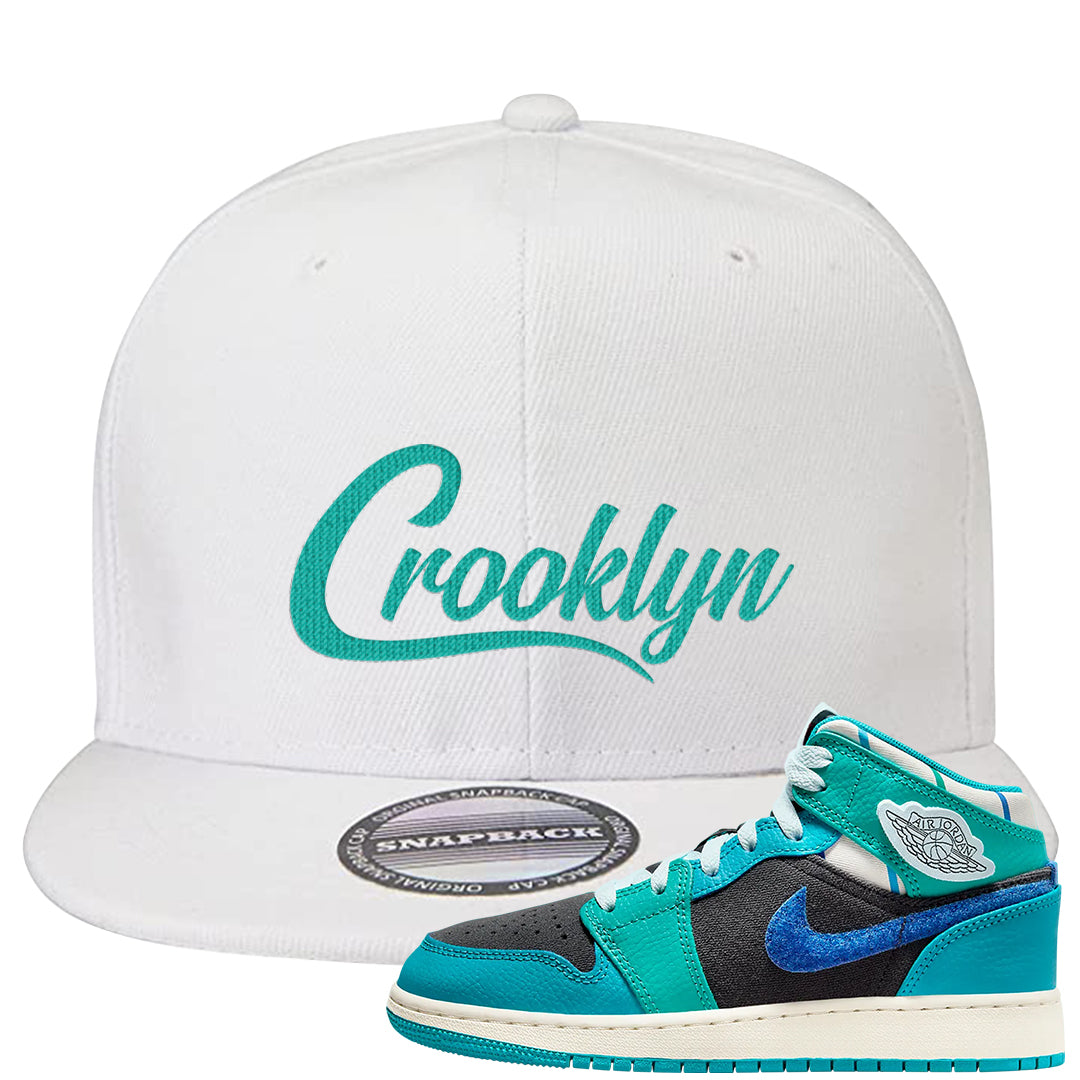 Inspired By The Greatest Mid 1s Snapback Hat | Crooklyn, White