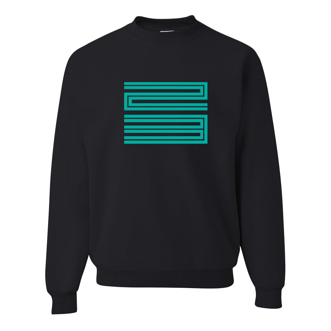 Inspired By The Greatest Mid 1s Crewneck Sweatshirt | Double Line 23, Black