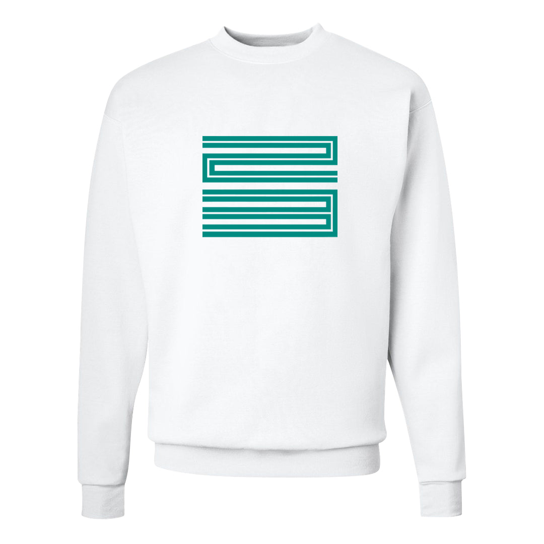 Inspired By The Greatest Mid 1s Crewneck Sweatshirt | Double Line 23, White