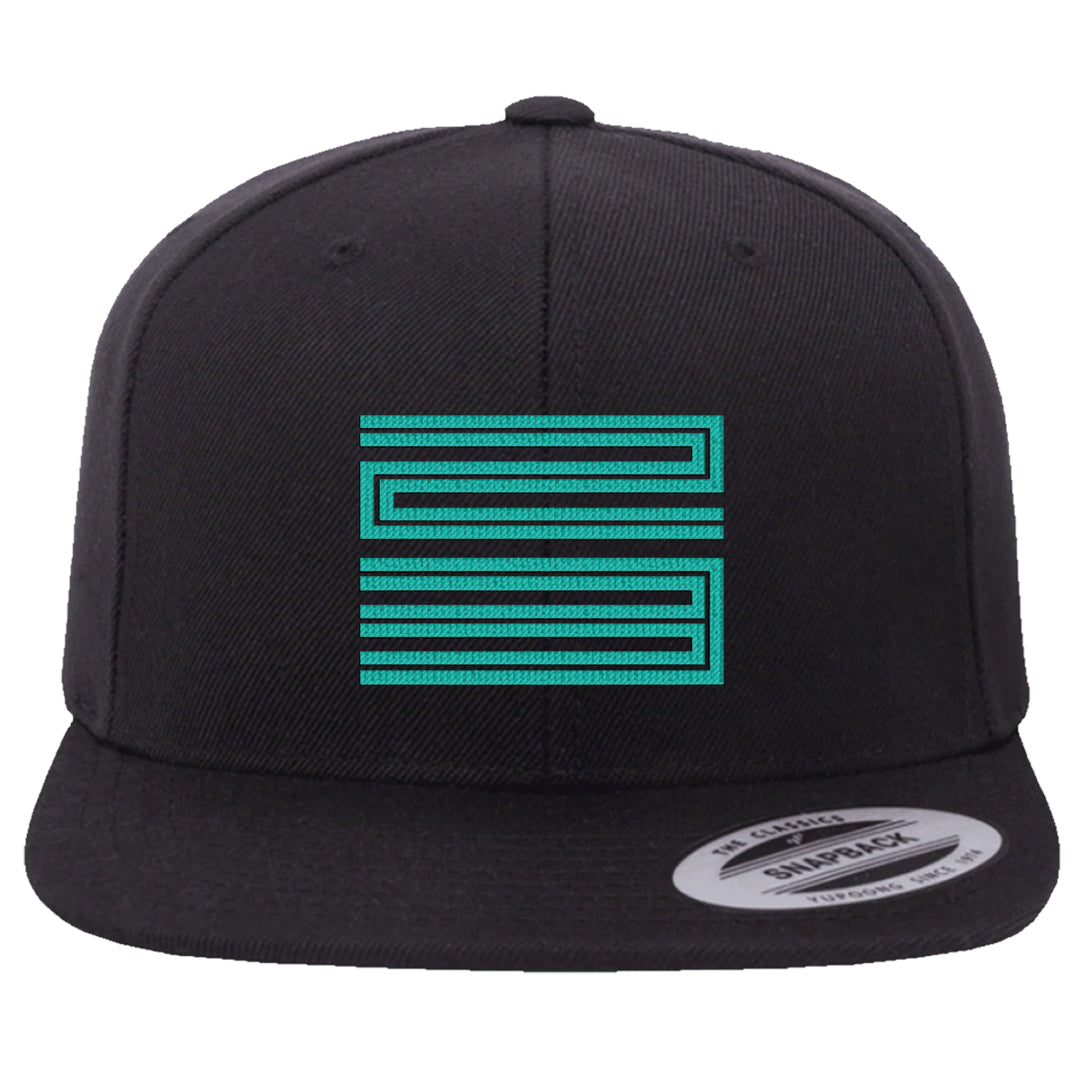 Inspired By The Greatest Mid 1s Snapback Hat | Double Line 23, Black