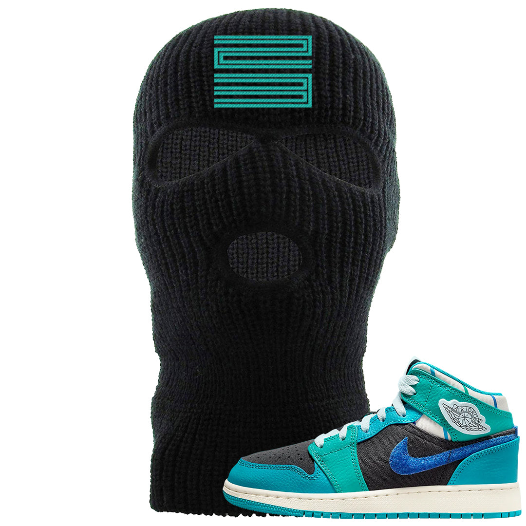 Inspired By The Greatest Mid 1s Ski Mask | Double Line 23, Black