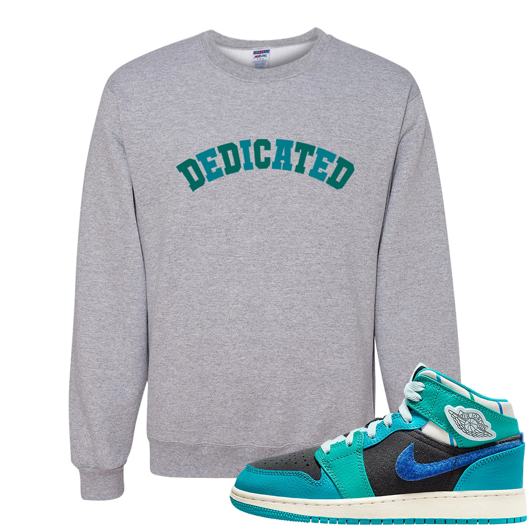 Inspired By The Greatest Mid 1s Crewneck Sweatshirt | Dedicated, Ash