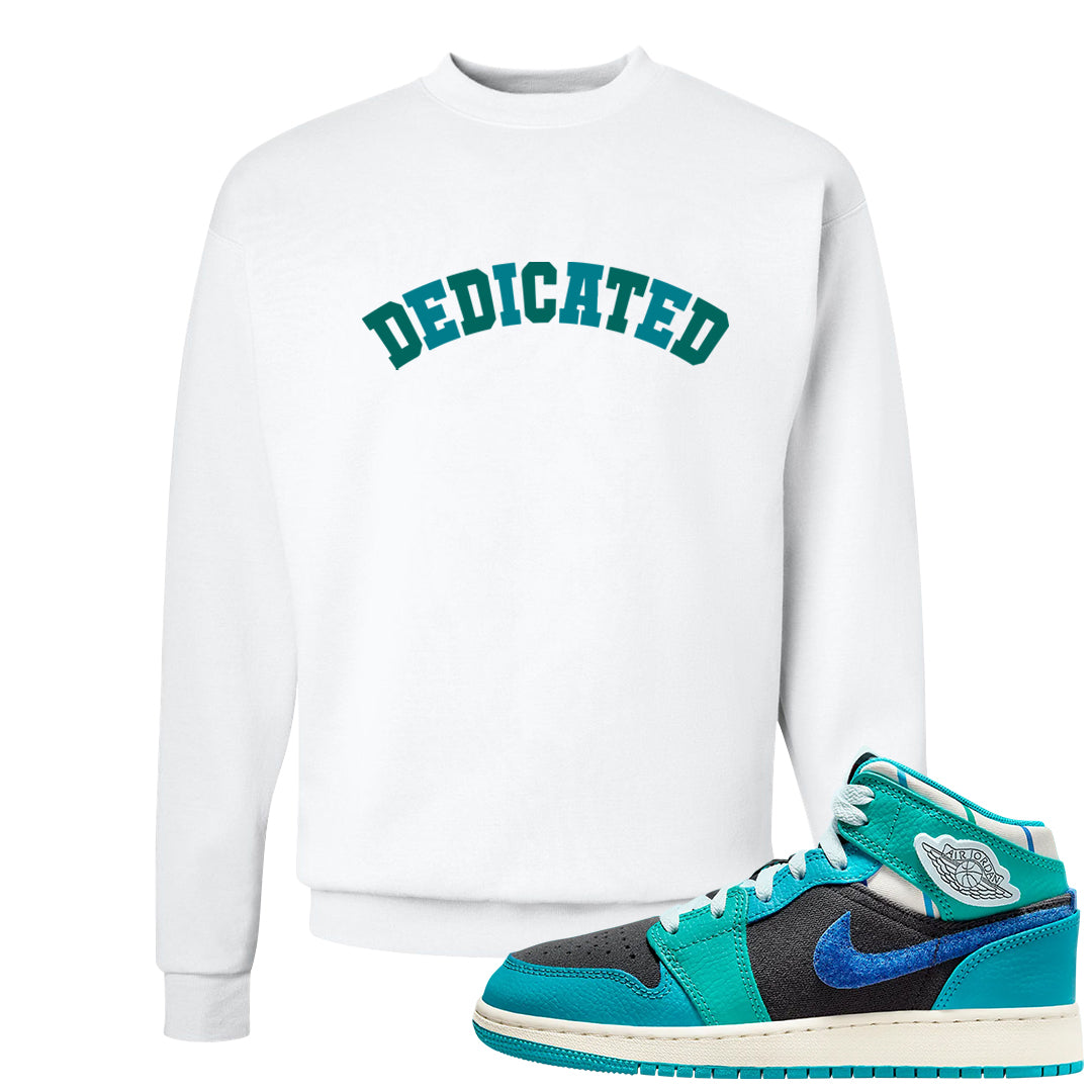 Inspired By The Greatest Mid 1s Crewneck Sweatshirt | Dedicated, White