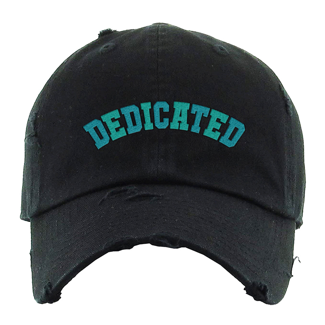 Inspired By The Greatest Mid 1s Distressed Dad Hat | Dedicated, Black