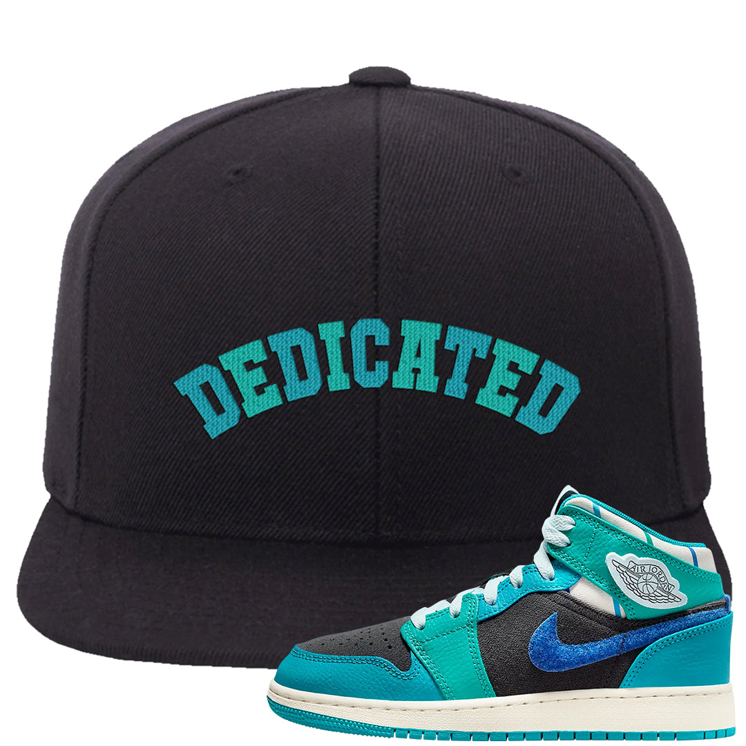 Inspired By The Greatest Mid 1s Snapback Hat | Dedicated, Black