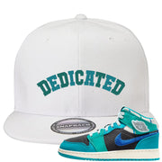 Inspired By The Greatest Mid 1s Snapback Hat | Dedicated, White