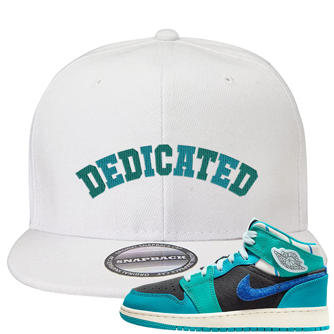 Inspired By The Greatest Mid 1s Snapback Hat | Dedicated, White