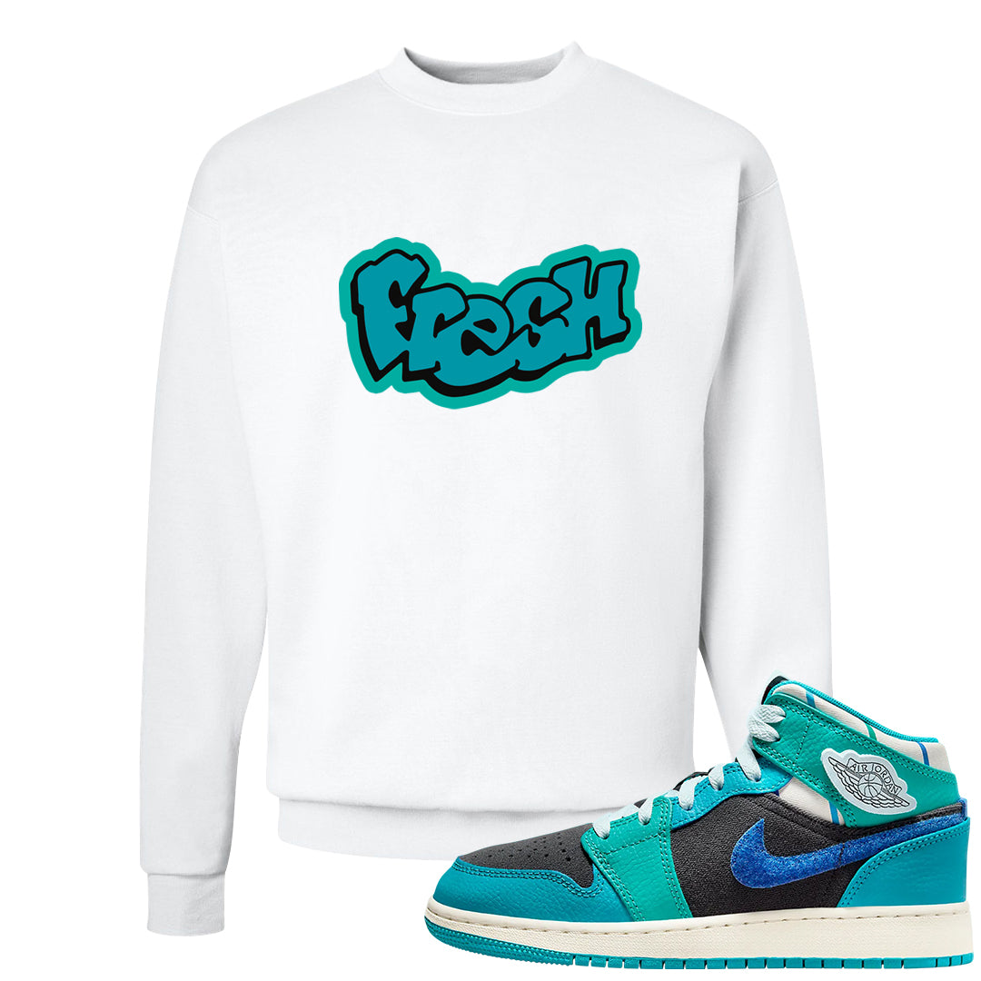 Inspired By The Greatest Mid 1s Crewneck Sweatshirt | Fresh, White