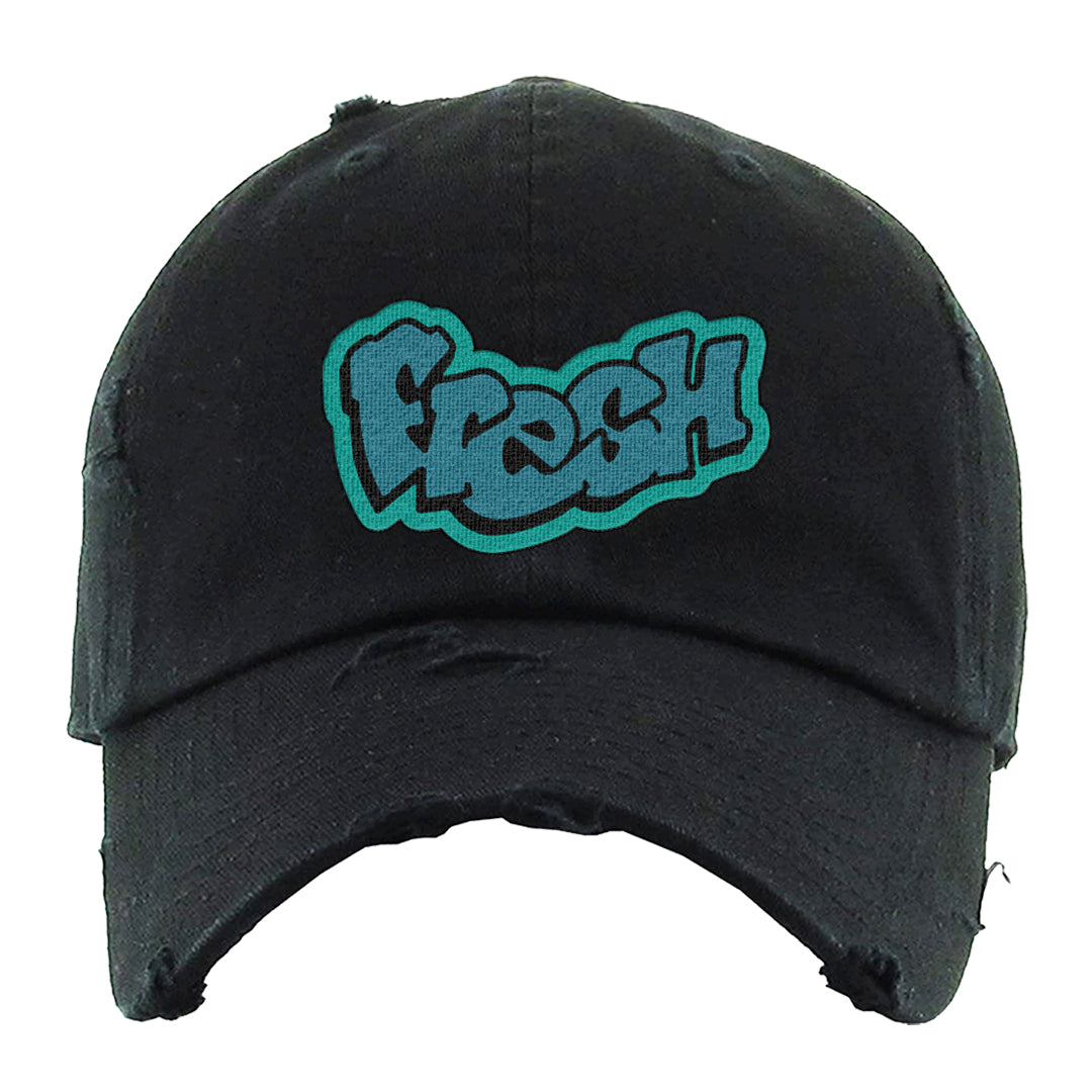Inspired By The Greatest Mid 1s Distressed Dad Hat | Fresh, Black