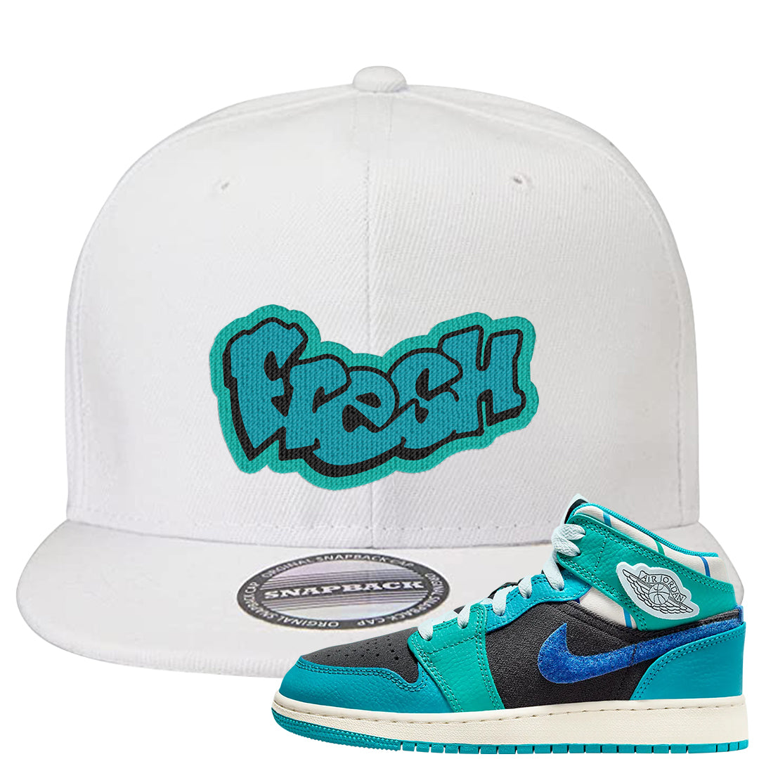 Inspired By The Greatest Mid 1s Snapback Hat | Fresh, White