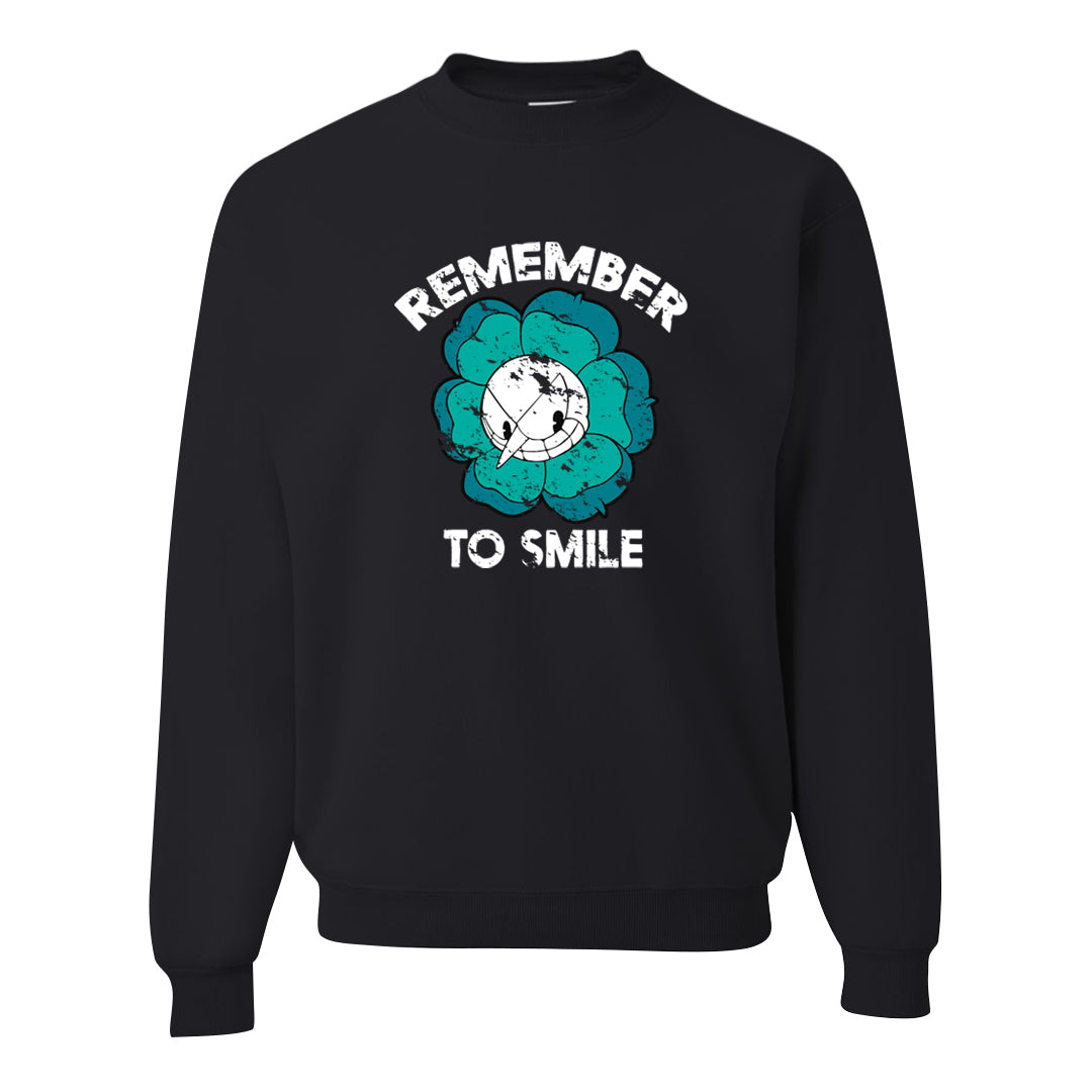 Inspired By The Greatest Mid 1s Crewneck Sweatshirt | Remember To Smile, Black