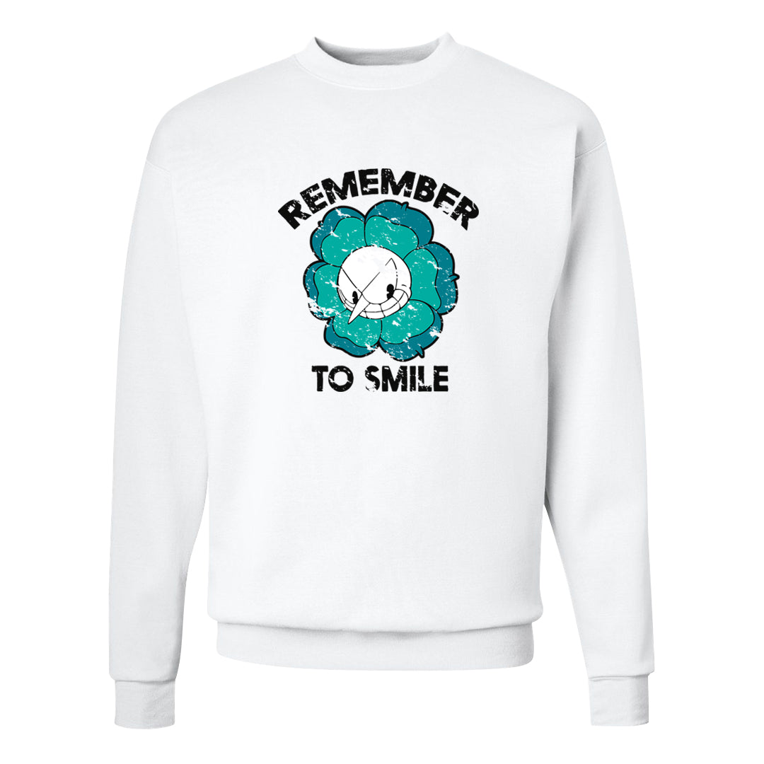 Inspired By The Greatest Mid 1s Crewneck Sweatshirt | Remember To Smile, White