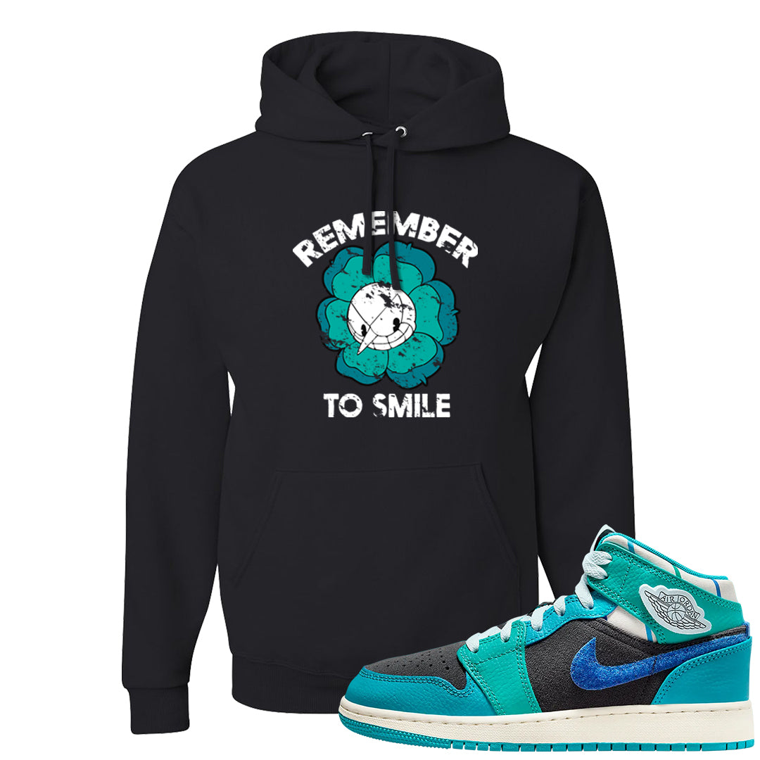 Inspired By The Greatest Mid 1s Hoodie | Remember To Smile, Black