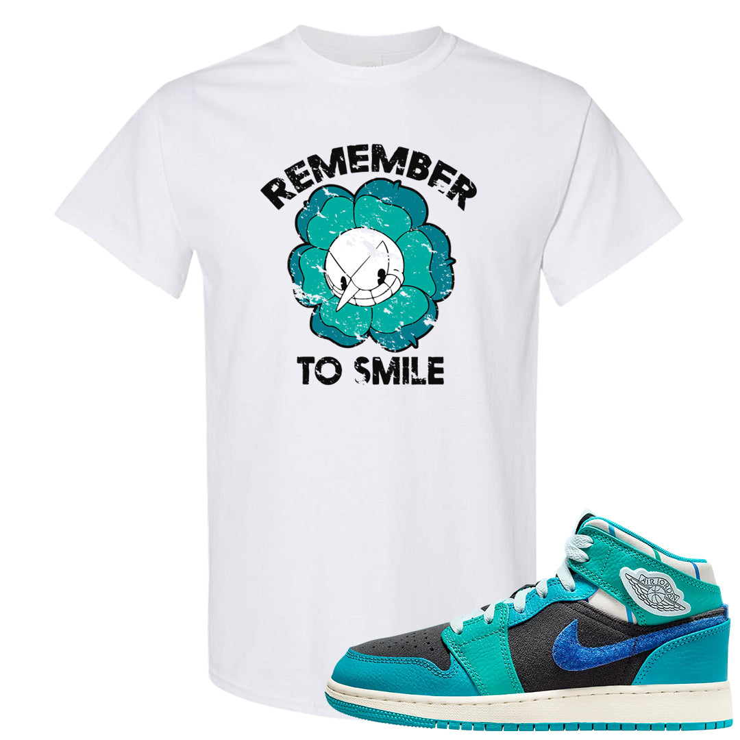 Inspired By The Greatest Mid 1s T Shirt | Remember To Smile, White