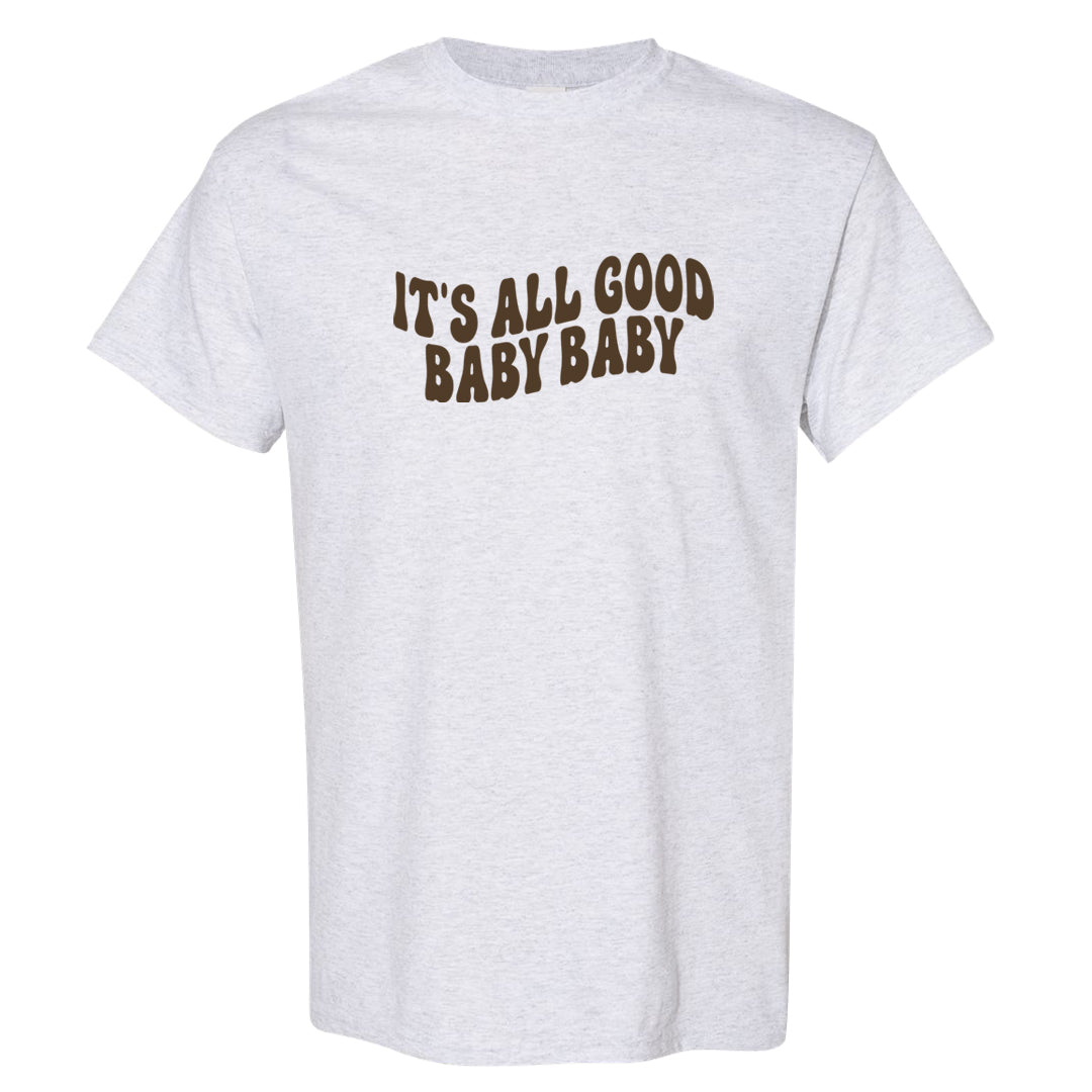 Dark Brown Retro High 1s T Shirt | All Good Baby, Ash