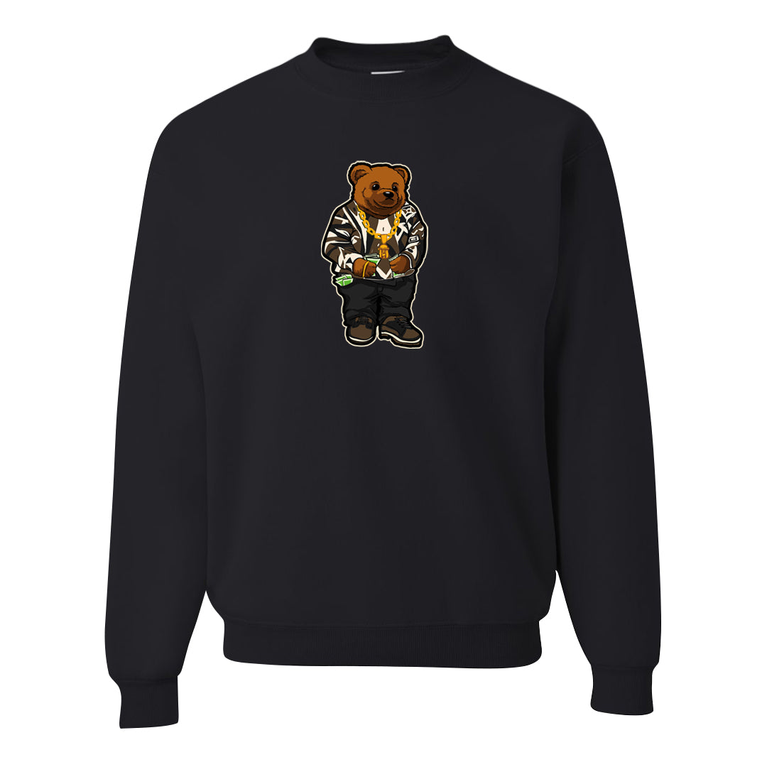 Dark Brown Retro High 1s Crewneck Sweatshirt | Sweater Bear, Black