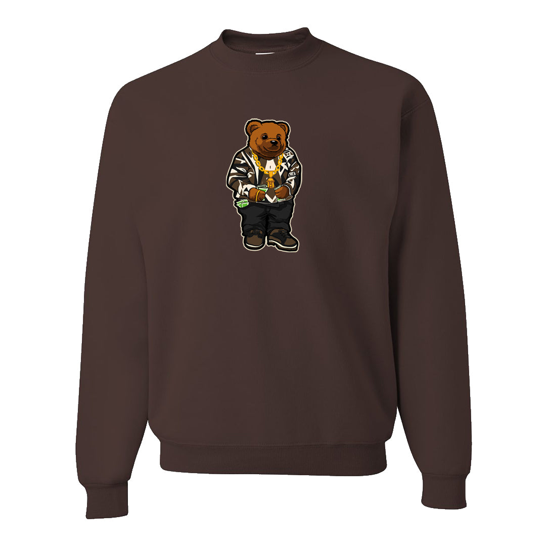 Dark Brown Retro High 1s Crewneck Sweatshirt | Sweater Bear, Chocolate