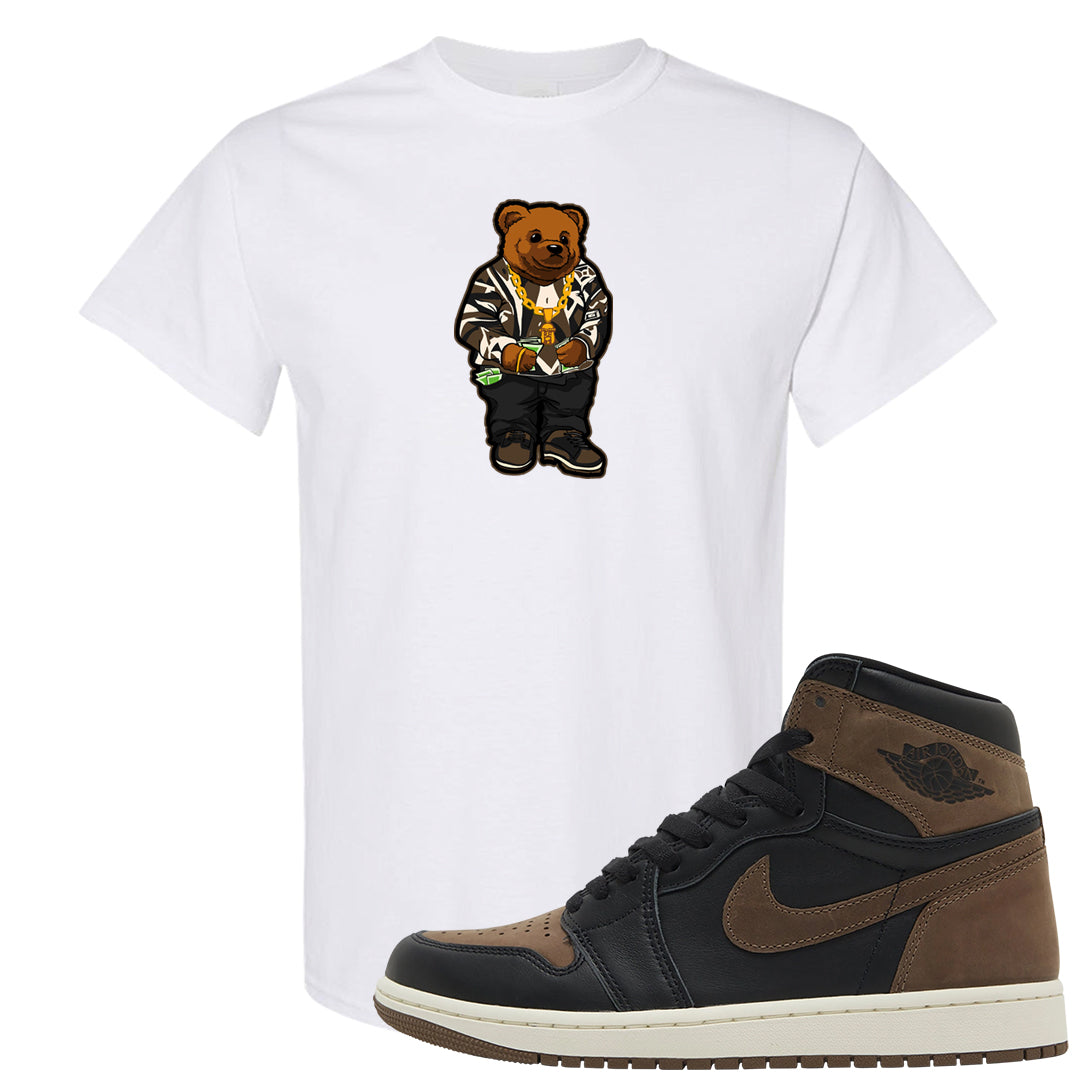Dark Brown Retro High 1s T Shirt | Sweater Bear, White