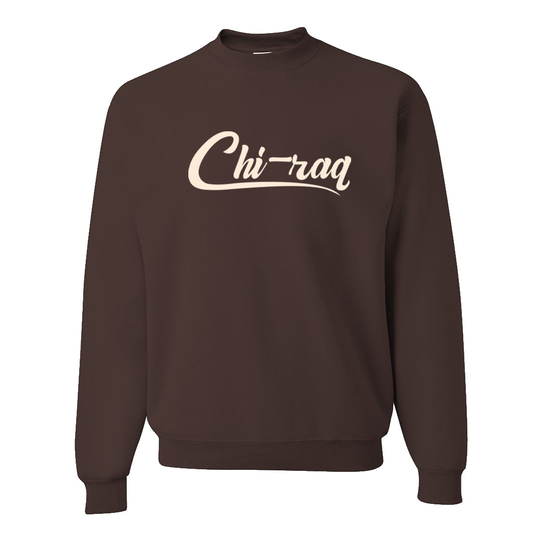 Dark Brown Retro High 1s Crewneck Sweatshirt | Chiraq, Chocolate