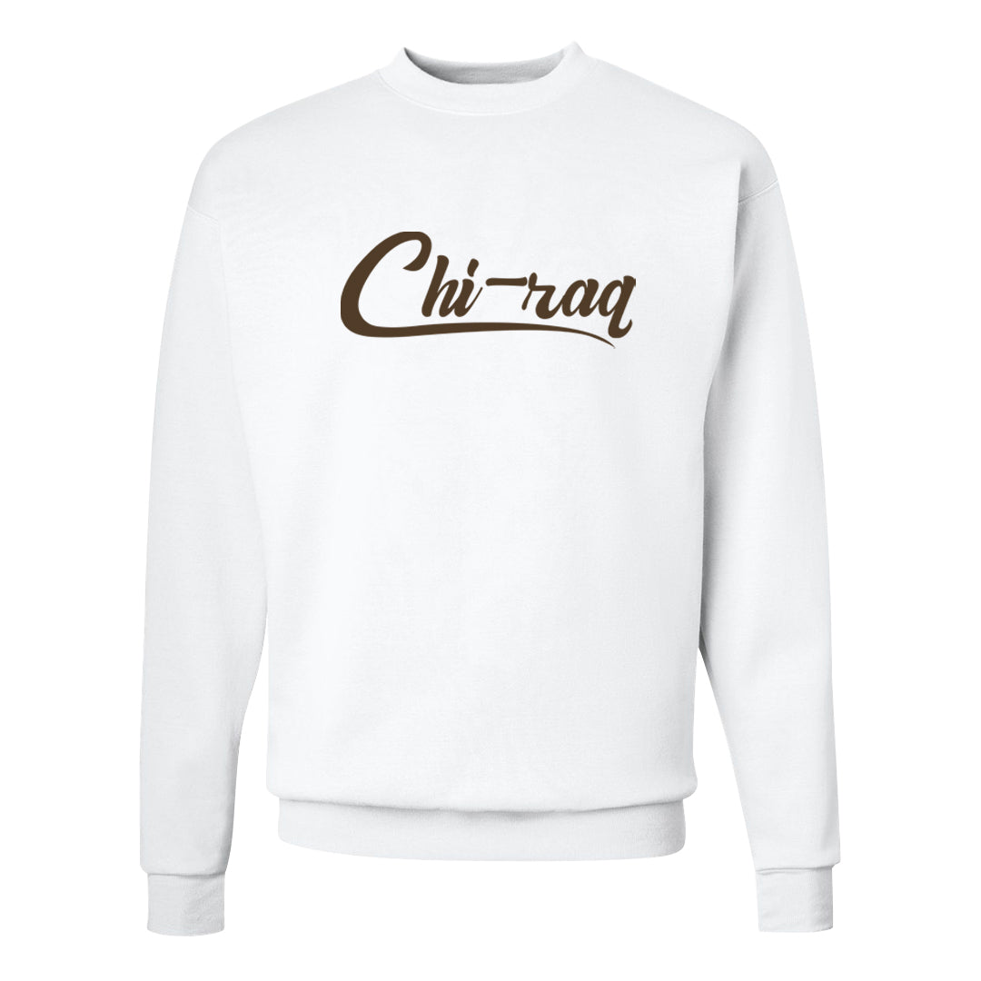 Dark Brown Retro High 1s Crewneck Sweatshirt | Chiraq, White