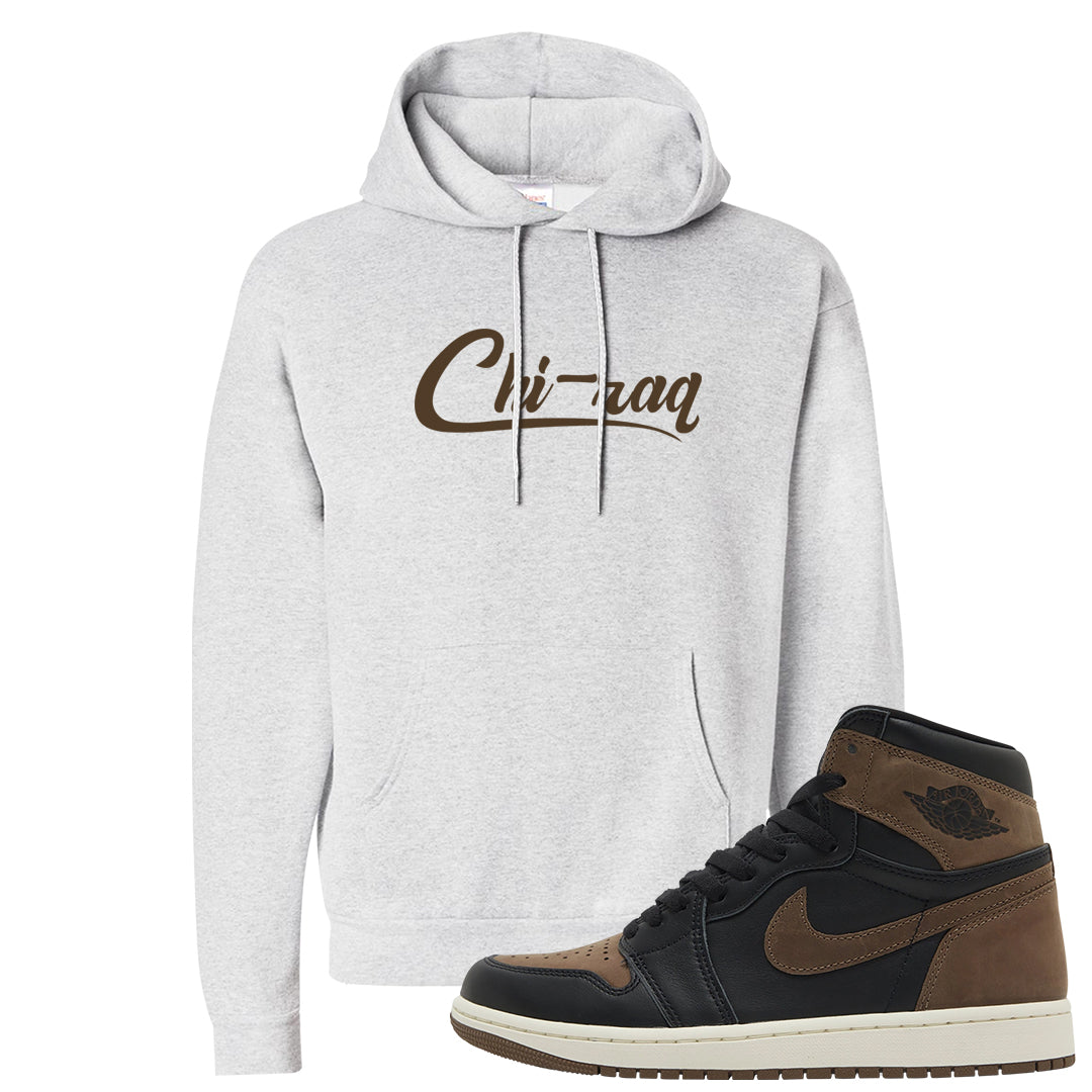 Dark Brown Retro High 1s Hoodie | Chiraq, Ash