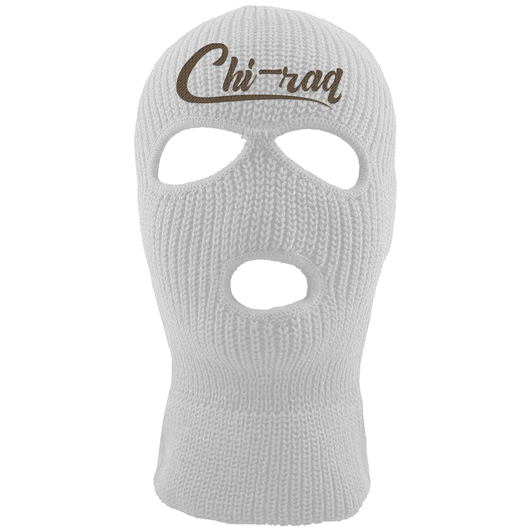 Dark Brown Retro High 1s Ski Mask | Chiraq, White