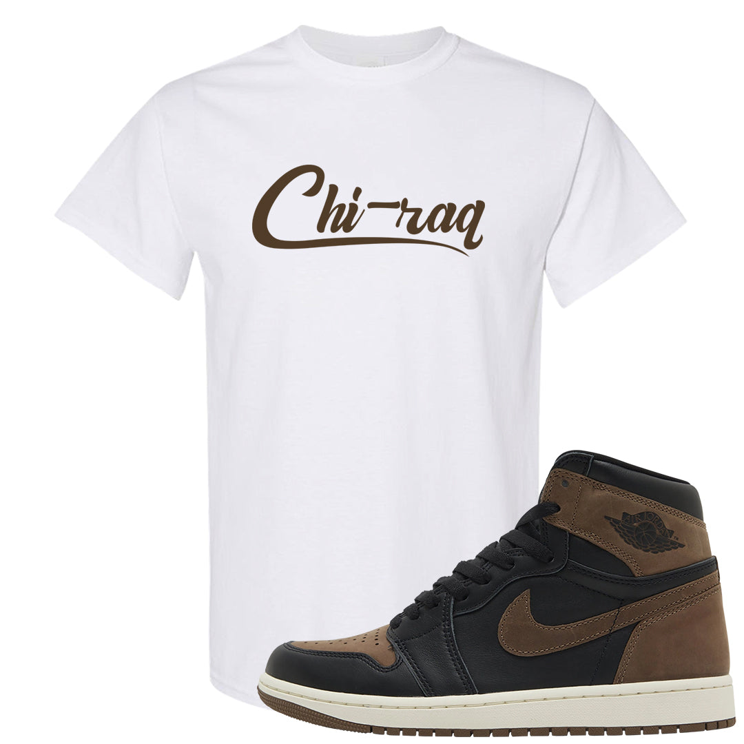 Dark Brown Retro High 1s T Shirt | Chiraq, White