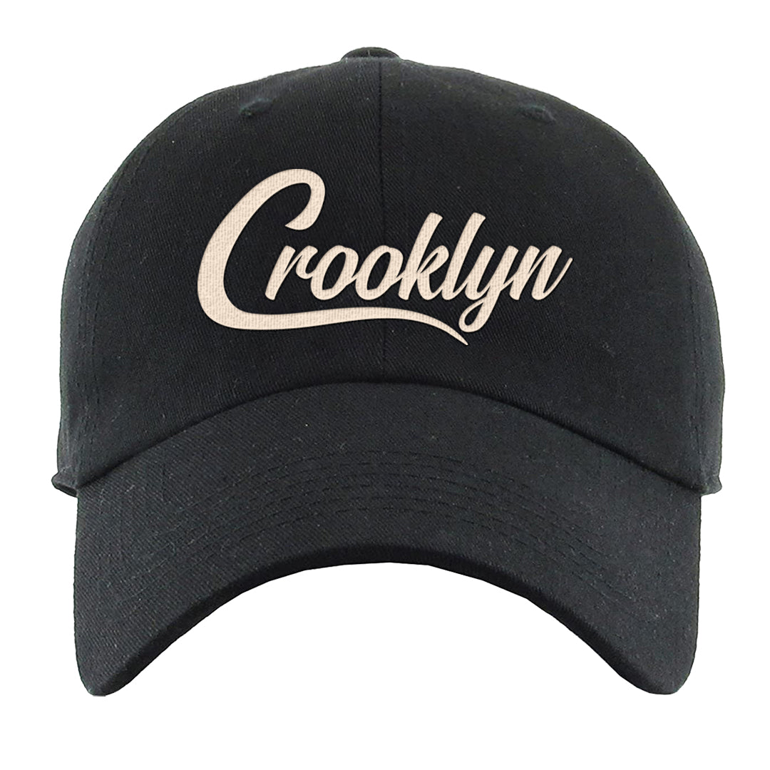 Dark Brown Retro High 1s Dad Hat | Crooklyn, Black